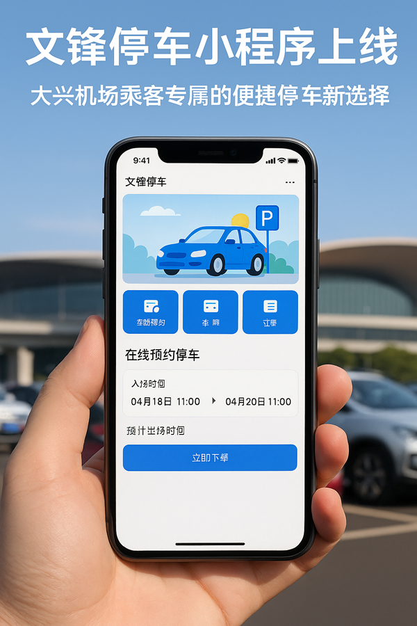 文鋒停車小程序上線：大興機(jī)場(chǎng)乘客專屬的便捷停車新選擇